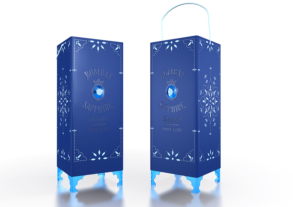 bombay sapphire alcohol value add packaging design