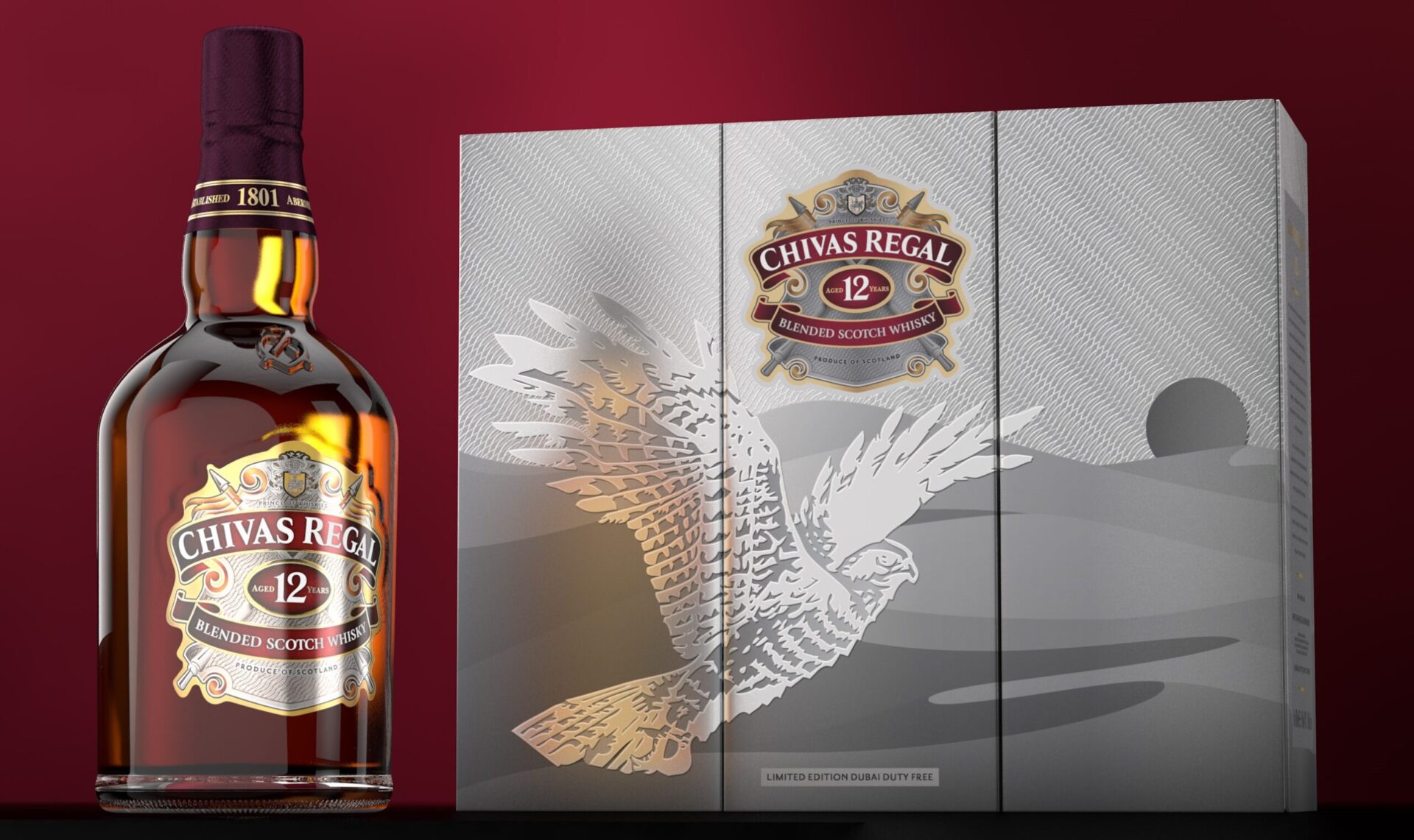 Diageo Chivas Regal alcohol packaging design agency UAE, USA, South Africa full