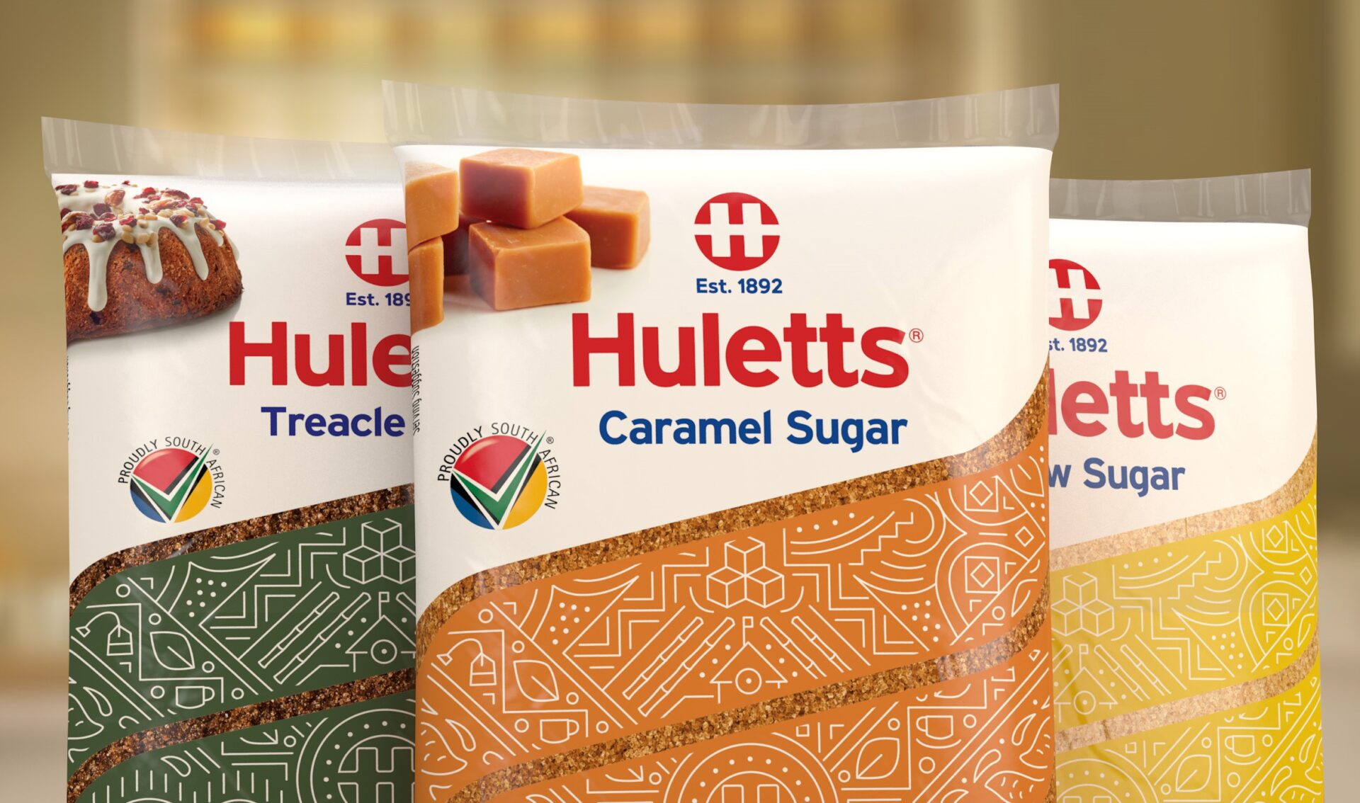 Hulletts Speciality Sugar packaging design