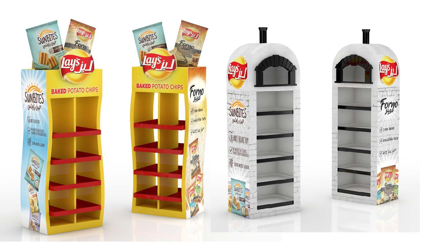 lays sunbites chips point of sale design