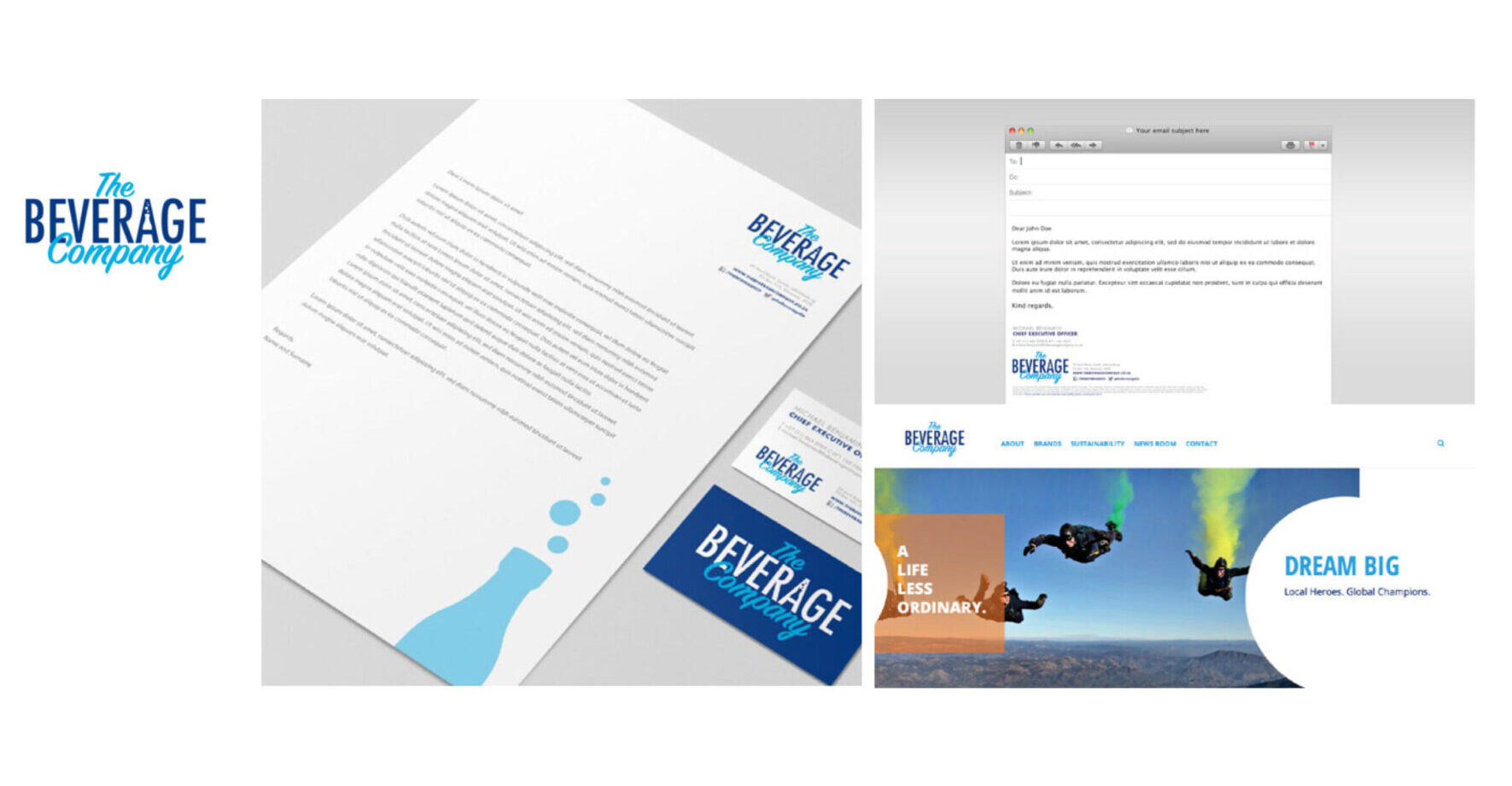 beverage company corporate identity design south africa