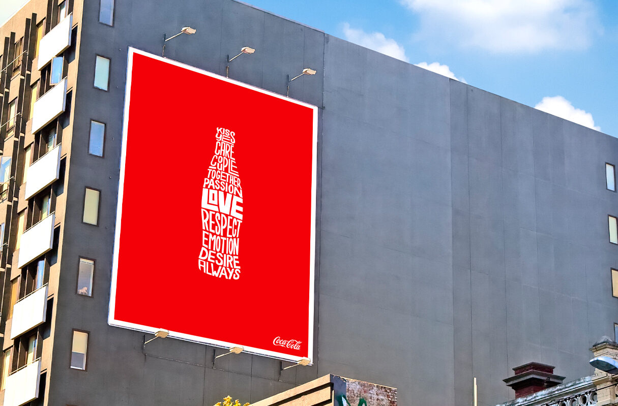 coca cola point of sale billboard - berge farrell design