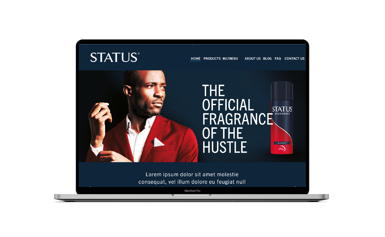 Status Deodorant website design agency 2