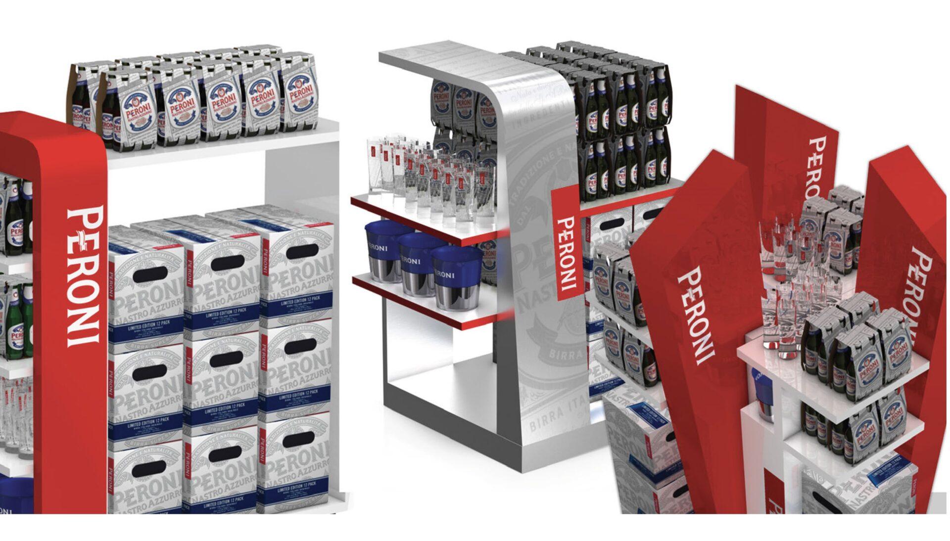 Asahi Breweries Peroni Point of Sale Design Agency and Packaging Design