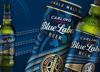 carling blue label - berge farrell packaging design