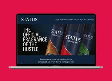 status deodorant website design agency